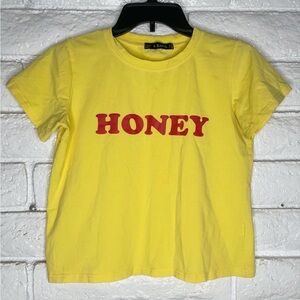 Zaful Yellow 'Honey' Short Sleeve Tee